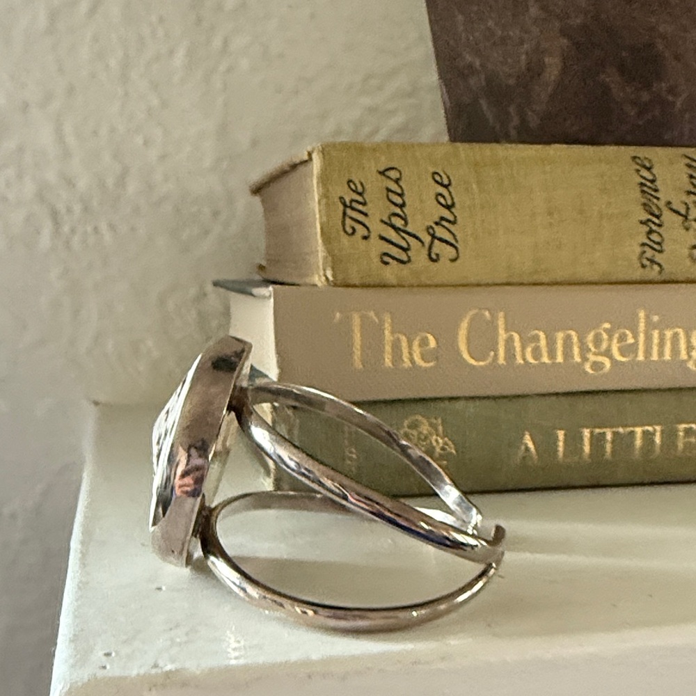 Sterling Silver Genuine Shell Cuff - image 4